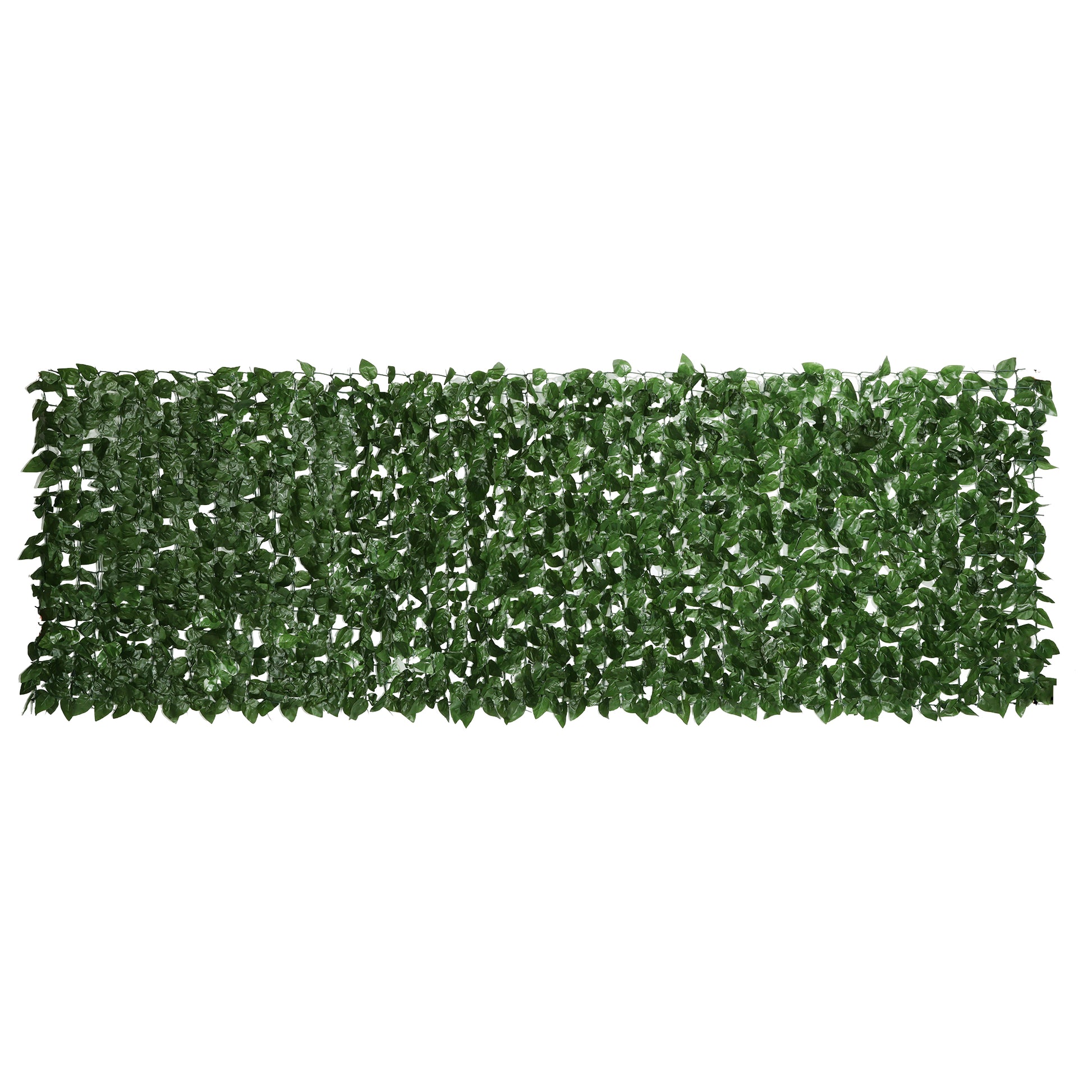 Artificial Hedge Privacy Screen Decoration Roll 3L x 1H m Realistic Beech Foliage Anti-UV, Silk Leaves, Dark Green
