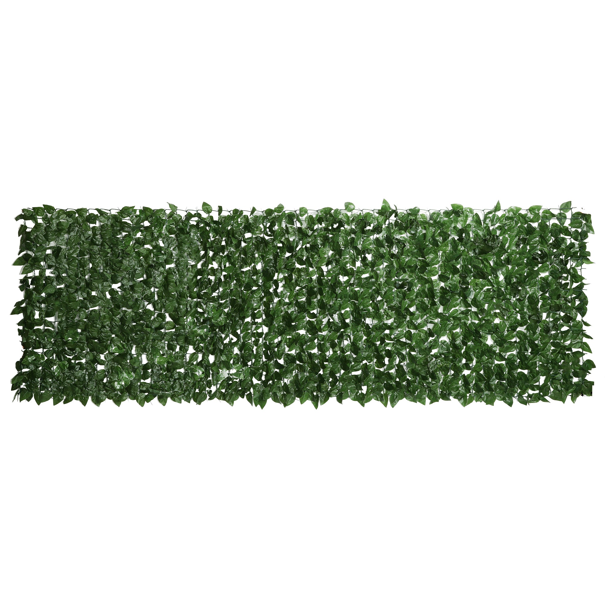 Artificial Hedge Privacy Screen Decoration Roll 3L x 1H m Realistic Beech Foliage Anti-UV, Silk Leaves, Dark Green