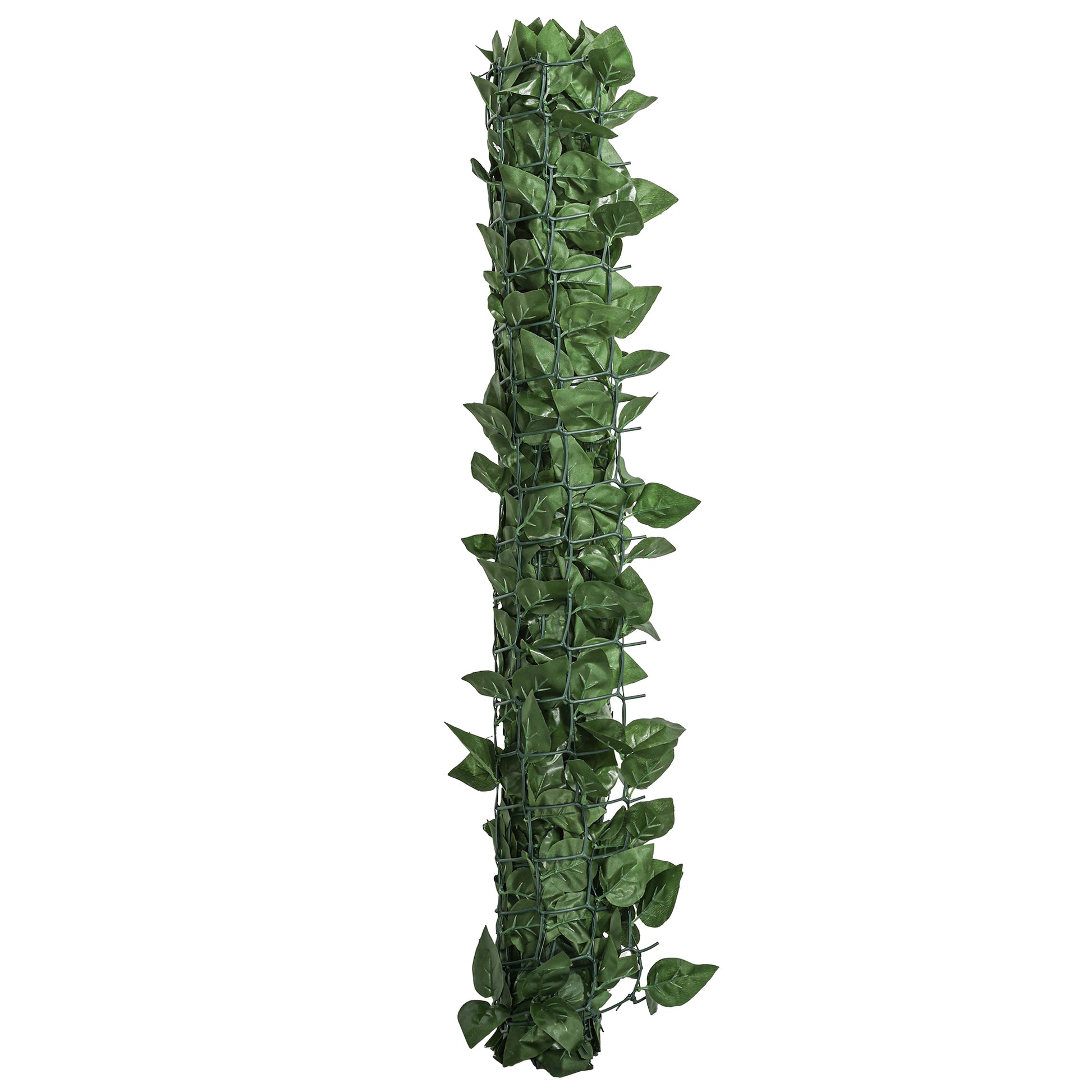 Artificial Hedge Privacy Screen Decoration Roll 3L x 1H m Realistic Beech Foliage Anti-UV, Silk Leaves, Dark Green