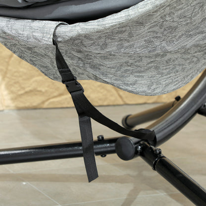 Hanging Chair with Stand, Egg-shaped Swing Chair with Seat Cushions, Foldable Hammock for Outdoor Swing Chair Indoor Outdoor, Patio, Garden, Grey