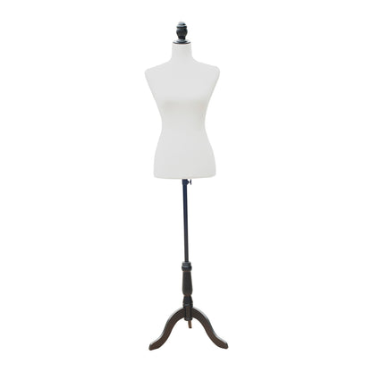 Female Sewing Mannequin Adjustable 130-168 cm with Wooden Tripod for Fashion Photography Clothing Display White