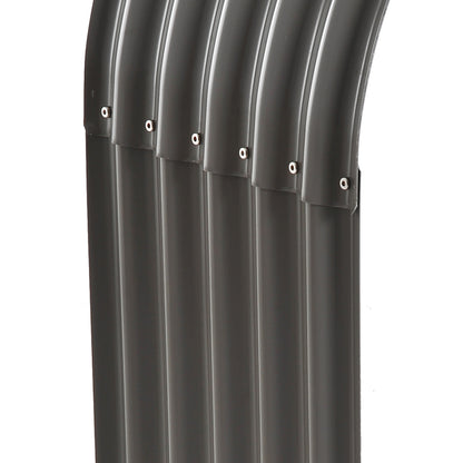 Metal Firewood Rack 212 x 46 x 112 cm Firewood Rack 0.85m³ with Steel Frame Outdoor Firewood Rack Wood Storage for Firewood, Fireplace Wood Rack for Garden Outdoor Gray