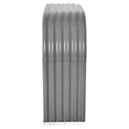 Metal Firewood Rack 212 x 46 x 112 cm Firewood Rack 0.85m³ with Steel Frame Outdoor Firewood Rack Wood Storage for Firewood, Fireplace Wood Rack for Garden Outdoor Gray