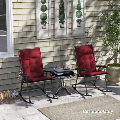 Set of 2 Cushions for Sun Lounger Water-Resistant Cushion for Garden Lounger Padded Cushion for Beach Lounger Sun Lounger Pillow Cushion for Garden Furniture Cushions 50x116x5 cm, Burgundy