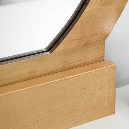 Scandinavian Design Dressing Table Makeup Table with Mirror, 2 Drawers and Stool White Pine