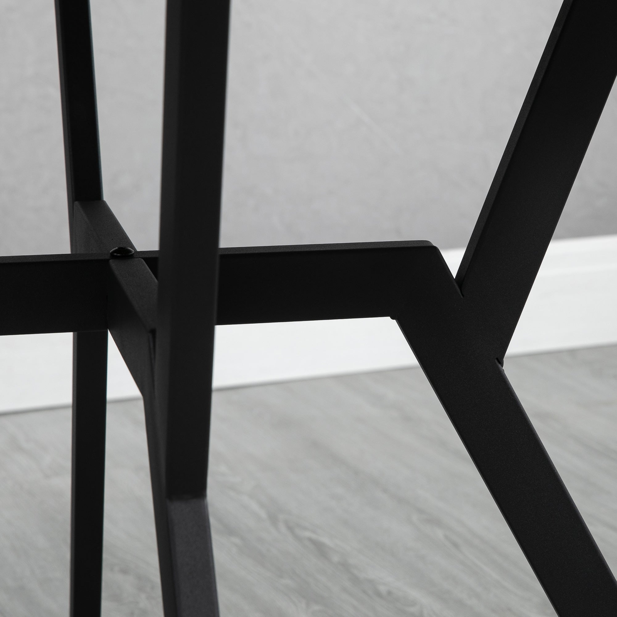 Round Dining Table Industrial Kitchen Table with Wood Top and Steel Frame for Living Room Load 60 kg Ø90x76 cm Brown