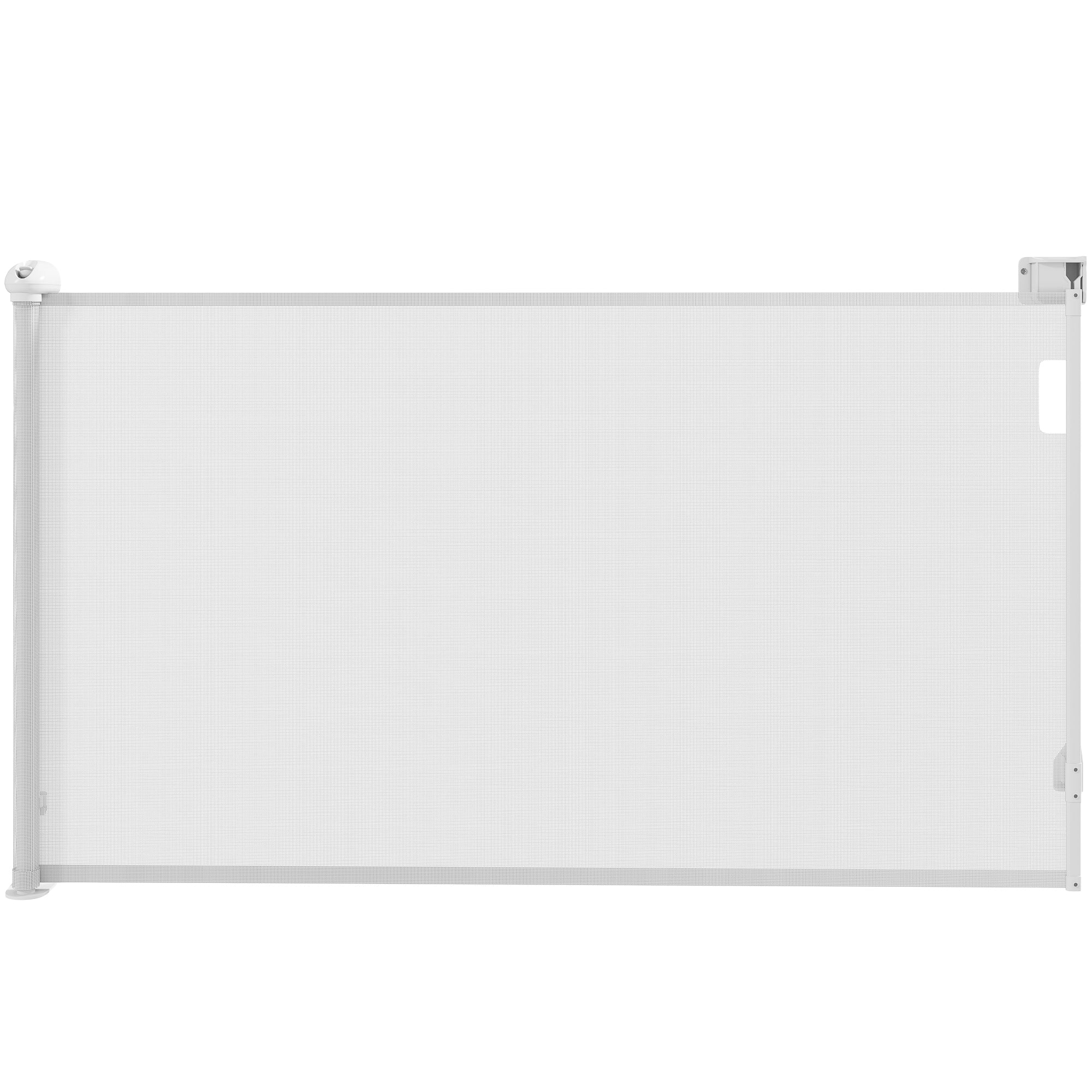 Retractable Dog Gate 0-144 cm Small Dog Gate Extensible Pet Safety Barrier with Locking Switch for Stairs Doorways Hallways White