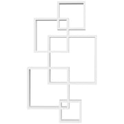 Wall Shelf Floating Hanging Shelf for Wall Storage Wall Board with 9 Compartments Wall Decor for Living Room, Bedroom, Hallway, White