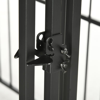 Small to Medium Dog Enclosure, Kennel House for Dogs and Chickens with Roof, 122x122x138cm