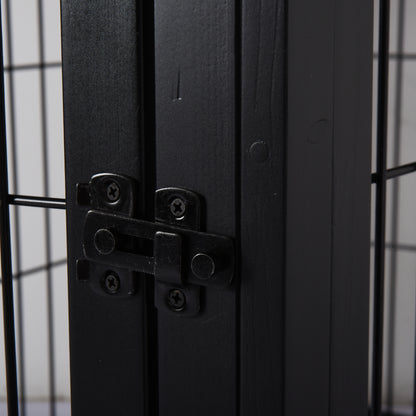 Home Dog Crate, Dog House with 2 Entrances, Lockable Dog Crate, Dog House for Small Dogs, Black, 58.5 x 81 x 66 cm