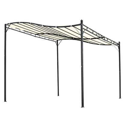 Pergola Garden Pavilion Canopy Tent Metal Cream 297x297cm