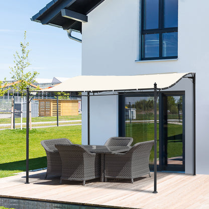 Pergola Garden Pavilion Canopy Tent Metal Cream 297x297cm