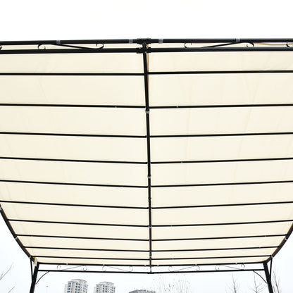 Pergola Garden Pavilion Canopy Tent Metal Cream 297x297cm