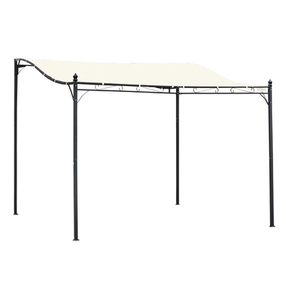 Pergola Garden Pavilion Canopy Tent Metal Cream 297x297cm
