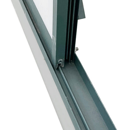 Polycarbonate Garden Greenhouse 190x375x199cm, with Openable Window and Sliding Door, Aluminum Frame, Green