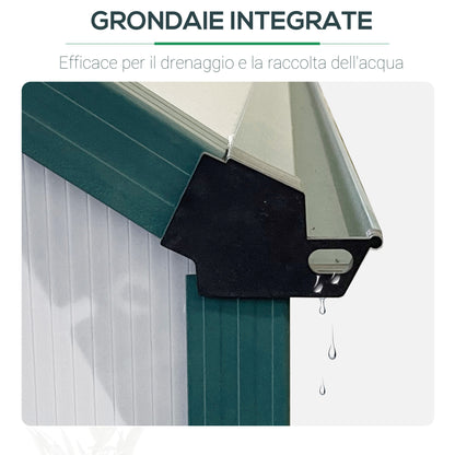 Polycarbonate Garden Greenhouse 190x375x199cm, with Openable Window and Sliding Door, Aluminum Frame, Green