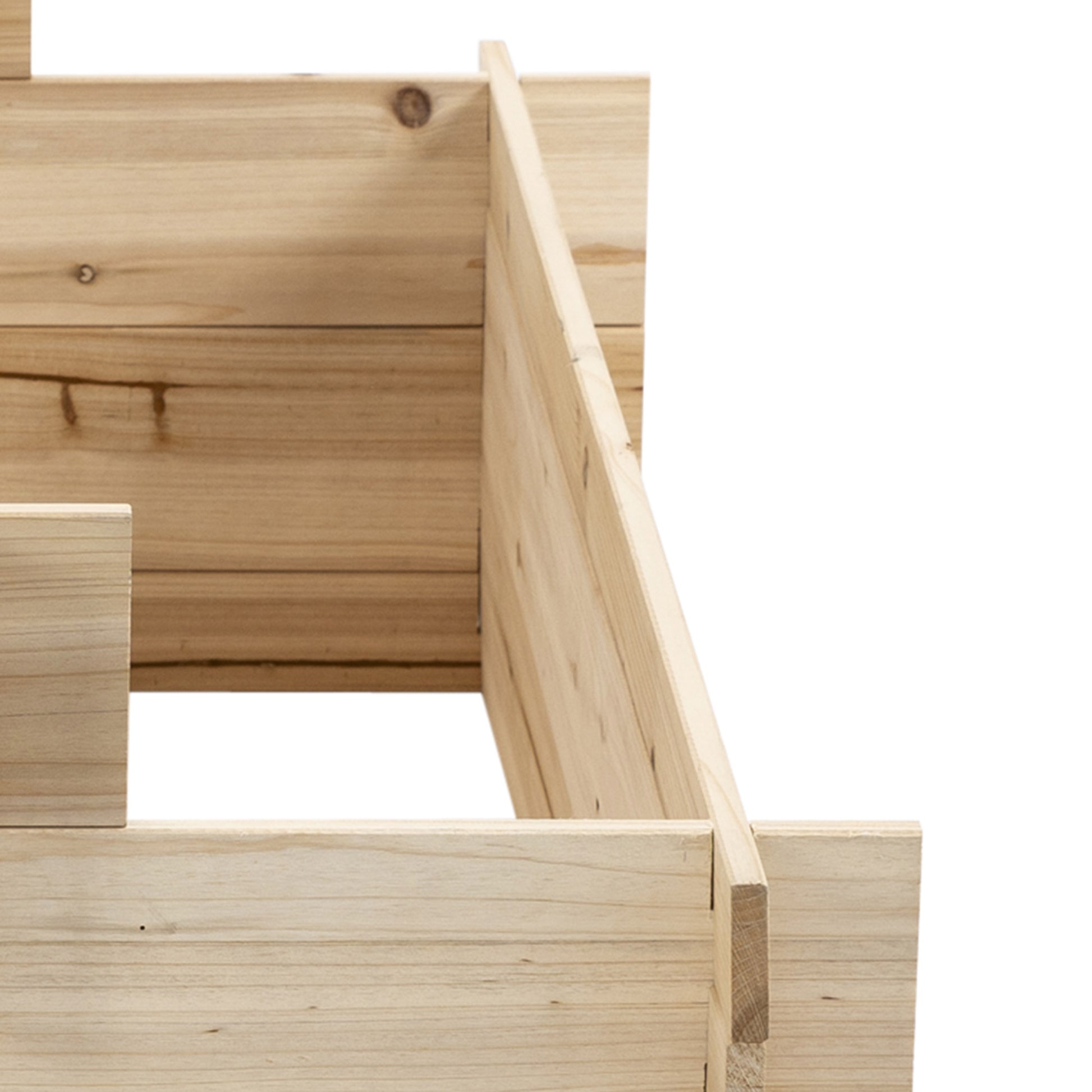 3-Tier Wooden Garden Planter, Raised Outdoor Planter Bed for Flowers, Vegetables, and Herbs, 120x100x54cm