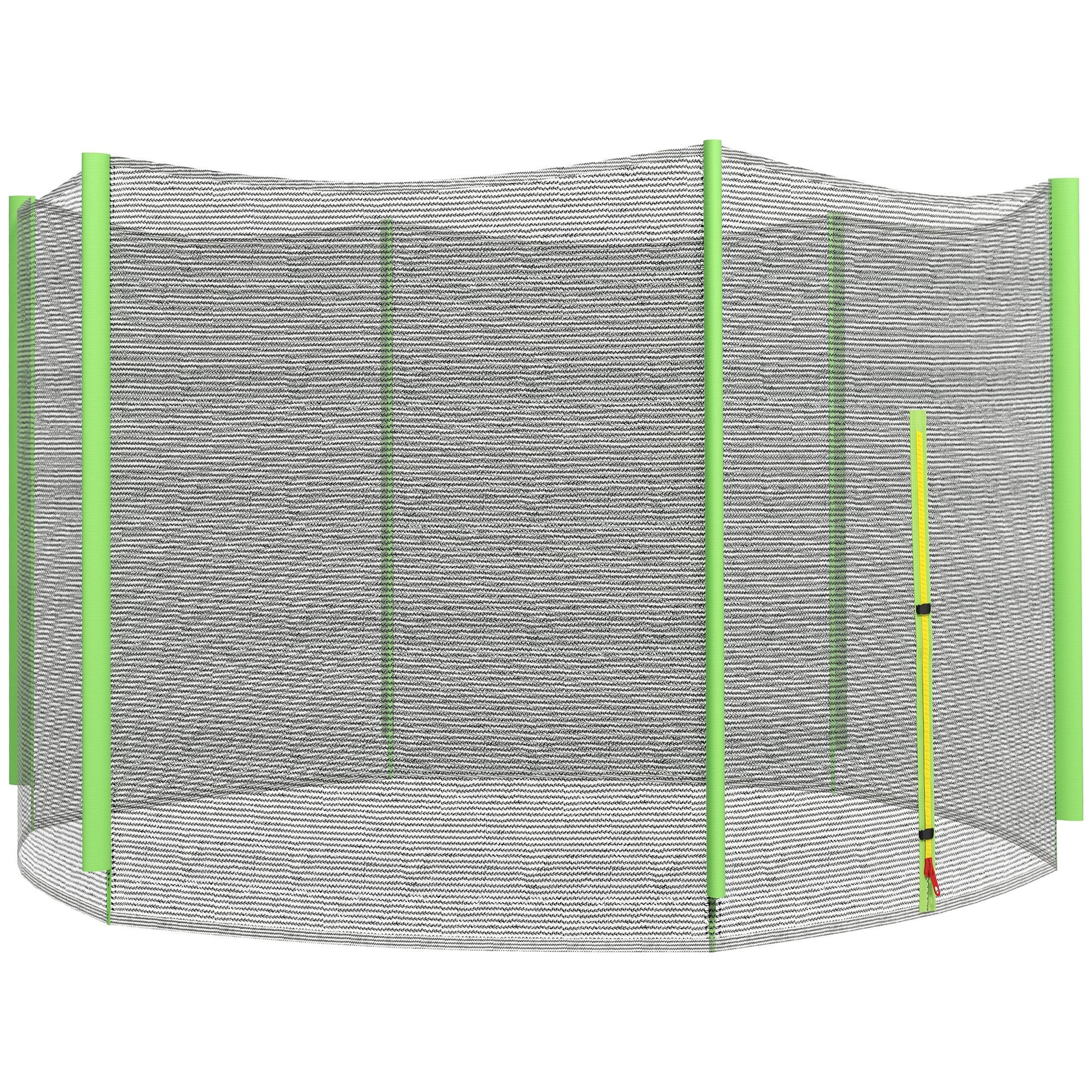 SPORTNOW 305 cm Trampoline Safety Net Round Trampoline Net Outdoor Protective Net for 6 Straight Poles Green
