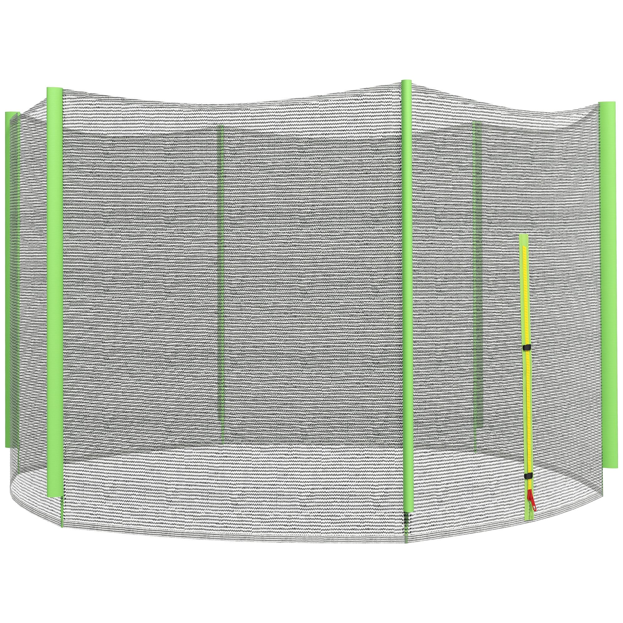 SPORTNOW 305 cm Trampoline Safety Net Round Trampoline Net Outdoor Protective Net for 6 Straight Poles Green