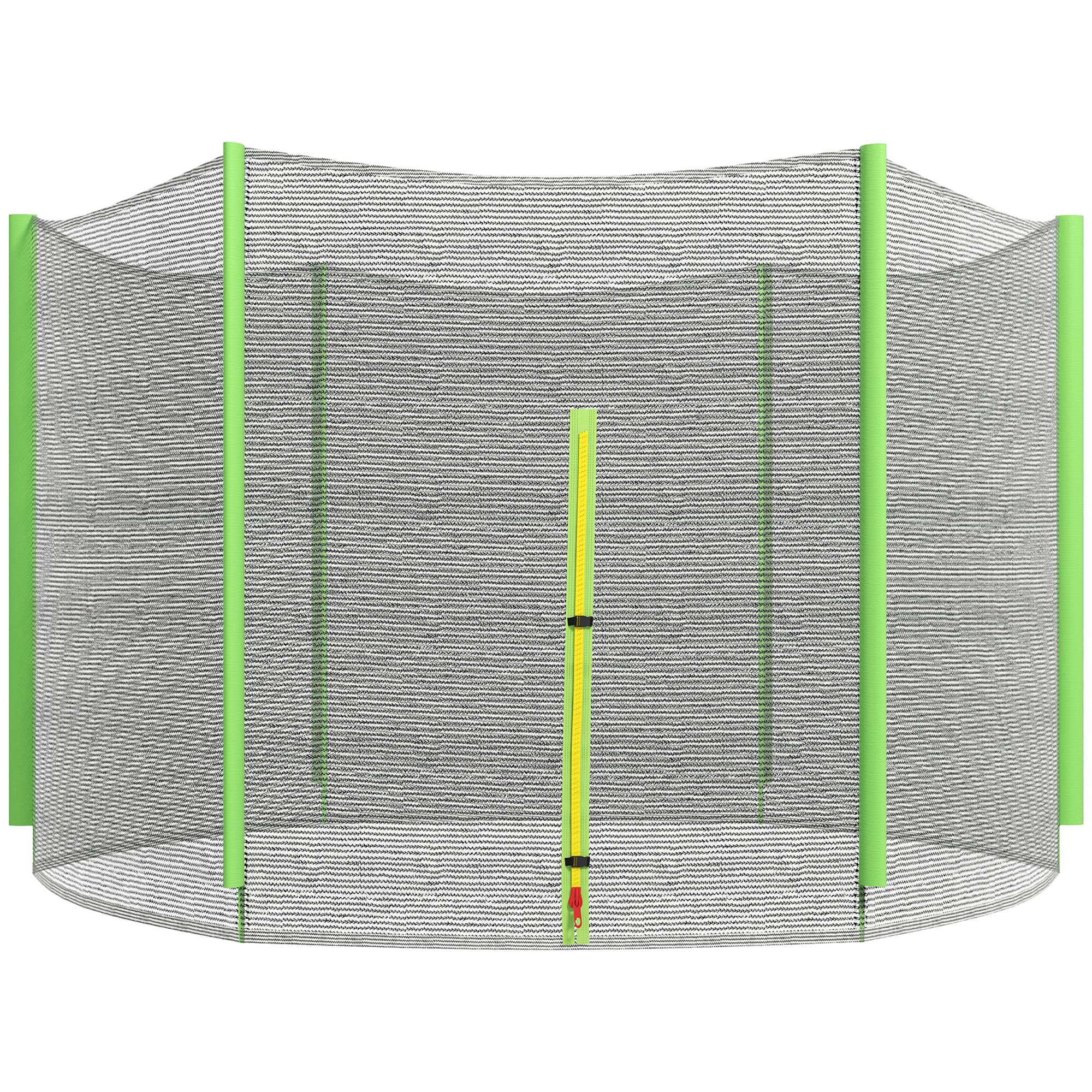 SPORTNOW 305 cm Trampoline Safety Net Round Trampoline Net Outdoor Protective Net for 6 Straight Poles Green