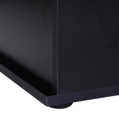 Wooden Storage Chest Storage Trunk with Lid Max Load 120 kg for Bedroom Living Room 100x40x40 cm Black