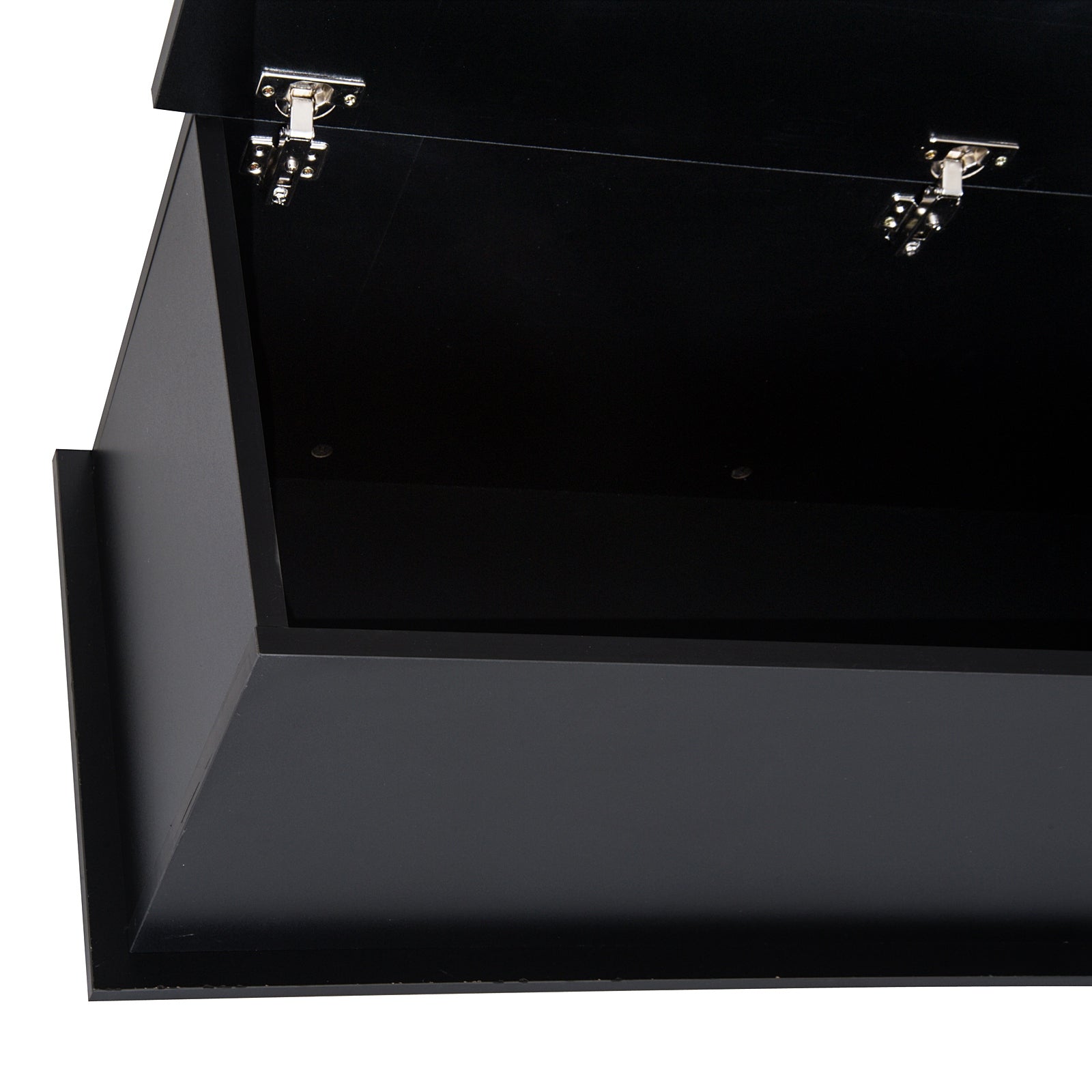 Wooden Storage Chest Storage Trunk with Lid Max Load 120 kg for Bedroom Living Room 100x40x40 cm Black