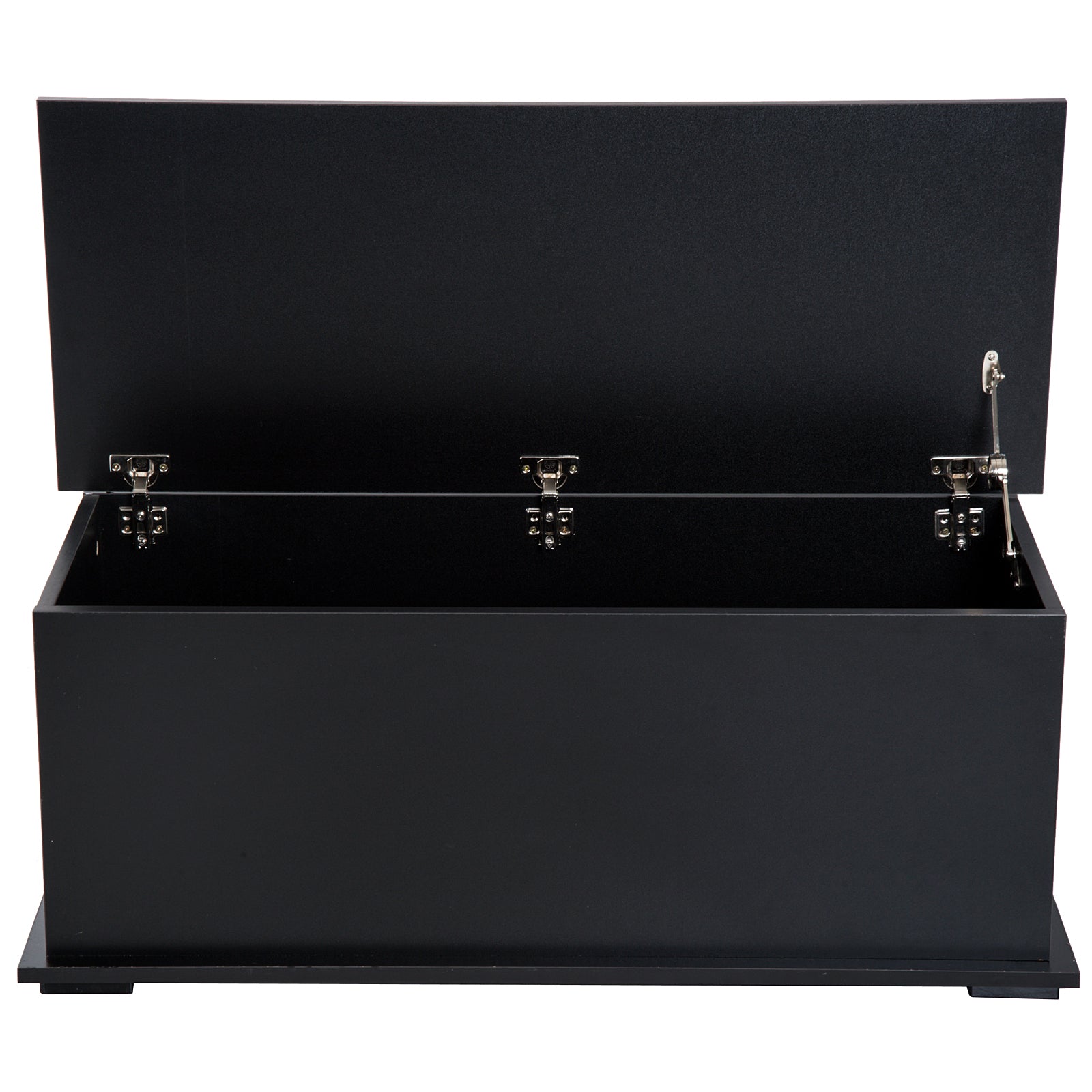 Wooden Storage Chest Storage Trunk with Lid Max Load 120 kg for Bedroom Living Room 100x40x40 cm Black