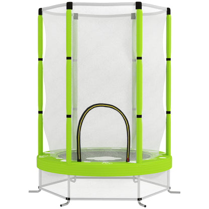 Kids Trampoline Ø140cm Outdoor Trampoline for Kids with Safety Net Zipper Bungee Cord Edge Cover, Garden Trampoline with Cloud Pattern, for Indoor and Outdoor