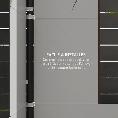 Set of 2 tent side panels, awning 295x195 cm, fabric replacement side walls for 6x3m or 3x3m gazebo, gray