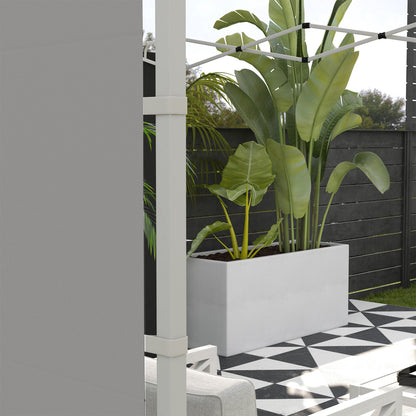 Set of 2 tent side panels, awning 295x195 cm, fabric replacement side walls for 6x3m or 3x3m gazebo, gray