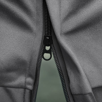 Armchair Set with Footrest for Living Room, Armchair with Backrest, Armrests, and 2 Side Pockets in Velvet Effect Fabric, PP Cotton, and Steel, 80x78x100 cm, Gray