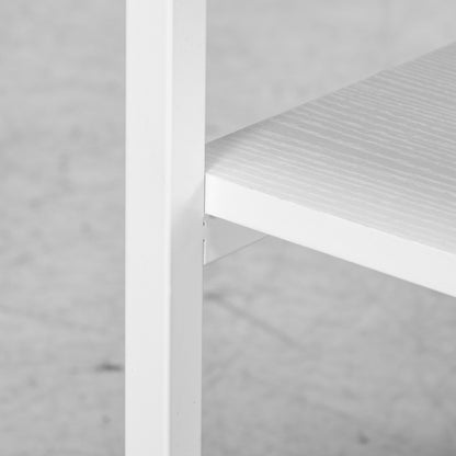 Printer Stand Storage Cart 3-Tier Shelves Mobile on Wheels 50 x 50 x 52.5 cm White