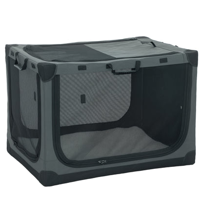Foldable Soft Pet Crate with Cushion, Removable Washable Cover, Breathable 600D Oxford Fabric Carrier for Cats & Dogs up to 84 lb — Army Green