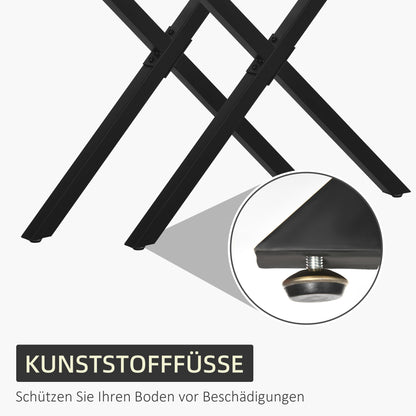 2 Pieces Steel Table Legs Table Feet for Dining Table Desk Coffee Table Table Base in X-Form Black 72cm