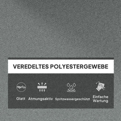 Seat Cushion, 115x56 cm Chair Cushion with Tie Straps, Backrest, 10cm Thick Padding, Water-Resistant Seat Pad for Home, Garden, Office, Chairs, Light Grey