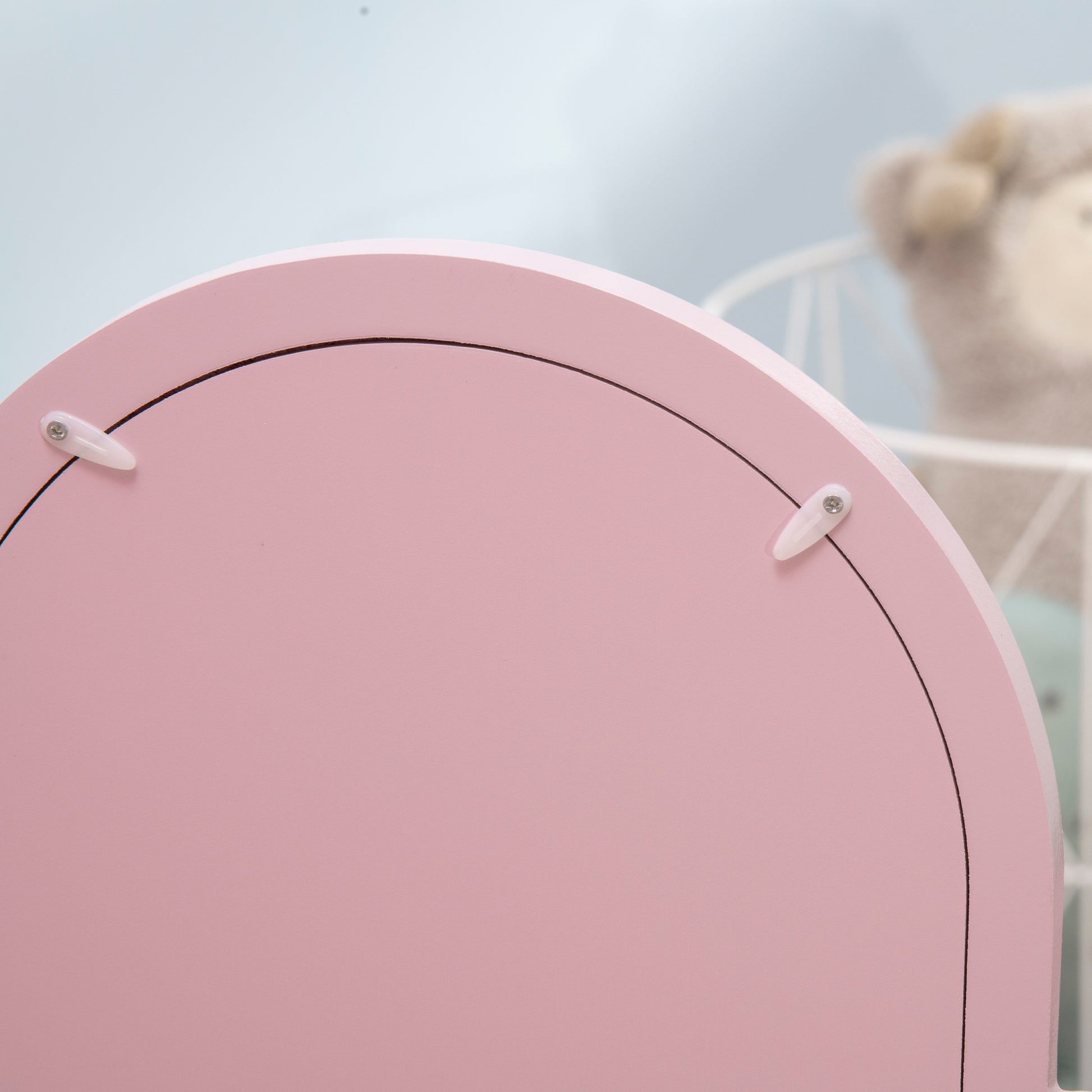 Children's Dressing Table Makeup Table with Stool 3 Mirrors and Drawer 3-6 Years - 52 x 32 x 85 cm - Pink