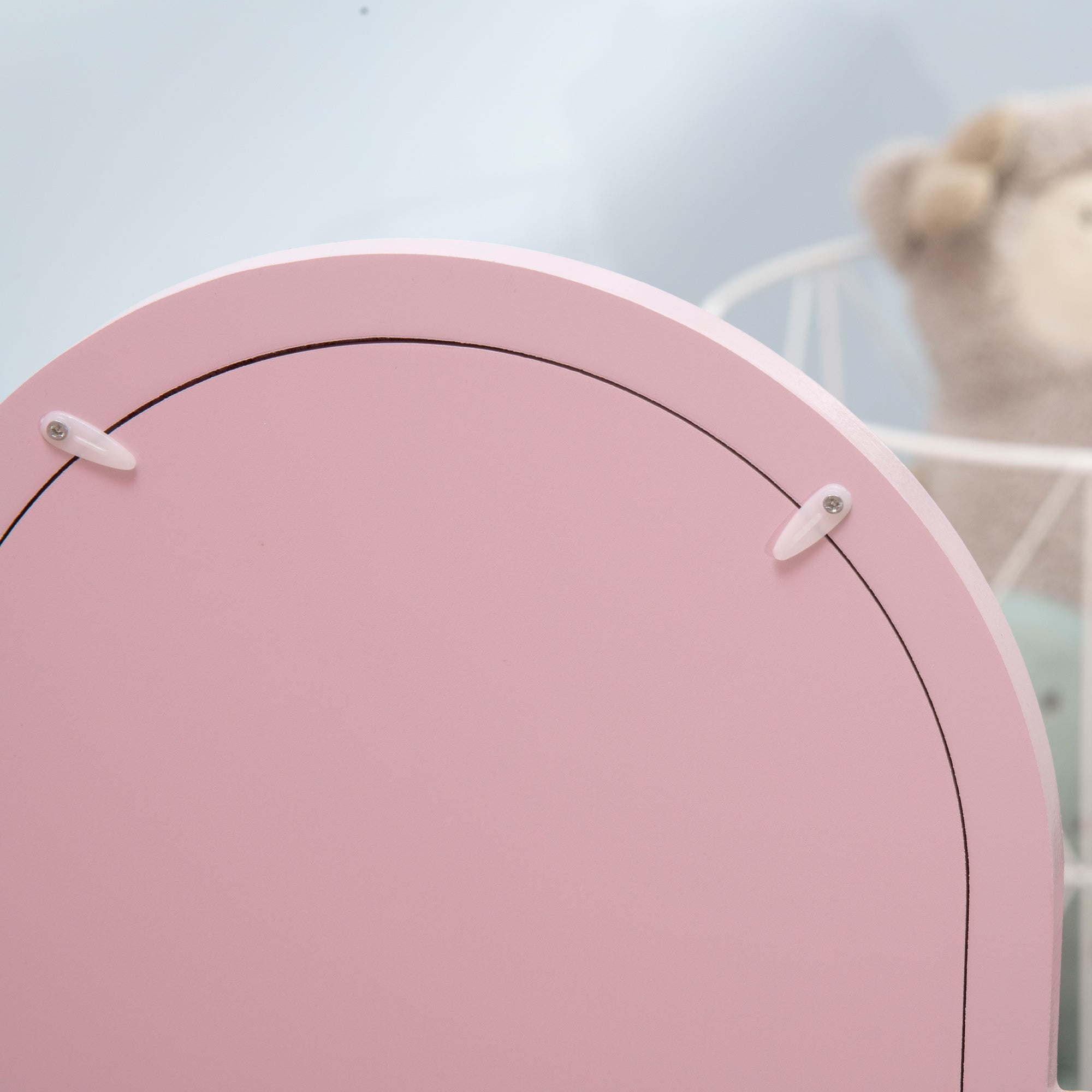 Children's Dressing Table Makeup Table with Stool 3 Mirrors and Drawer 3-6 Years - 52 x 32 x 85 cm - Pink
