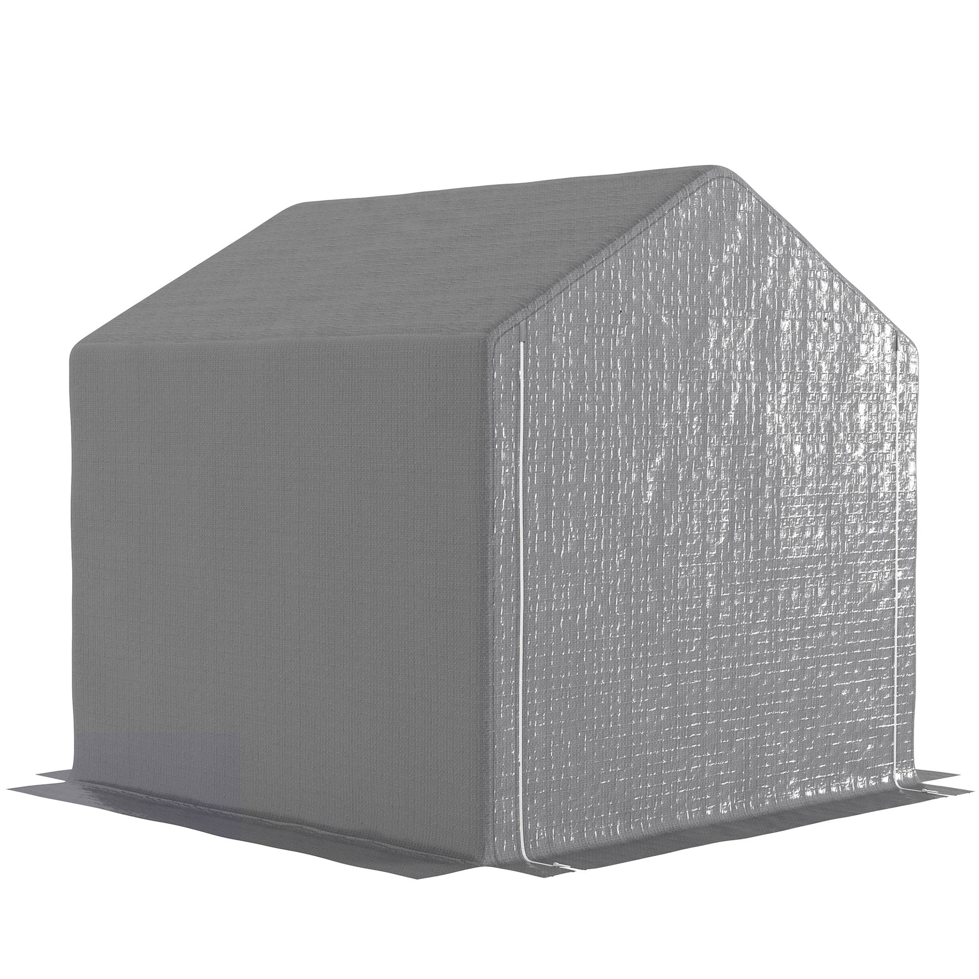 Garden Shed 2 x 2 x 2 m Outdoor Bike Shelter with Galvanized Steel Frame, Waterproof and UV-Resistant, Storage Tent for Bike, Motorcycle, Tools - Gray