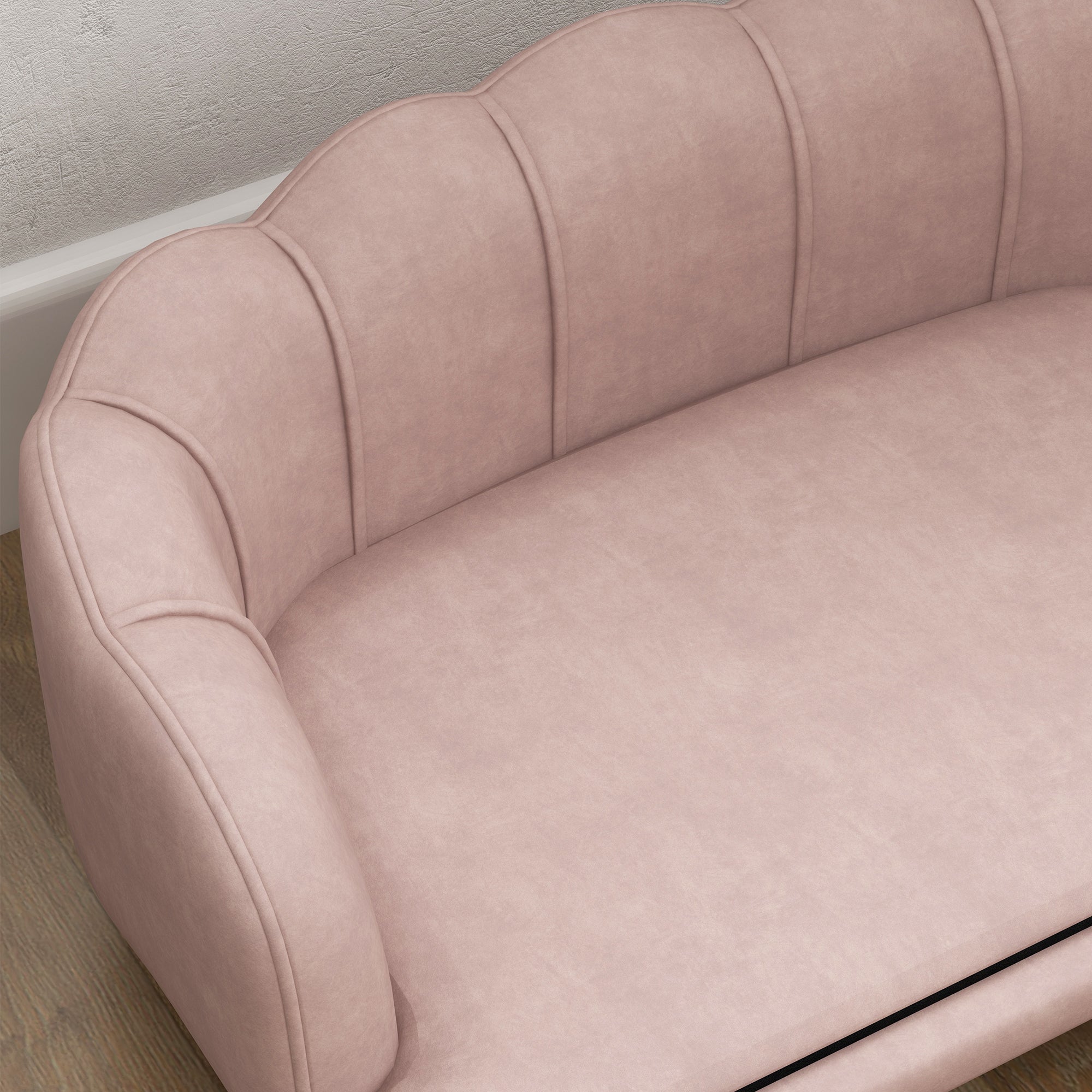 Dog Sofa Dog Couch, Washable Cover, Pet Sofa with Backrest and Wooden Legs, Cat Sofa, for medium-sized dogs up to 25 kg, Pink