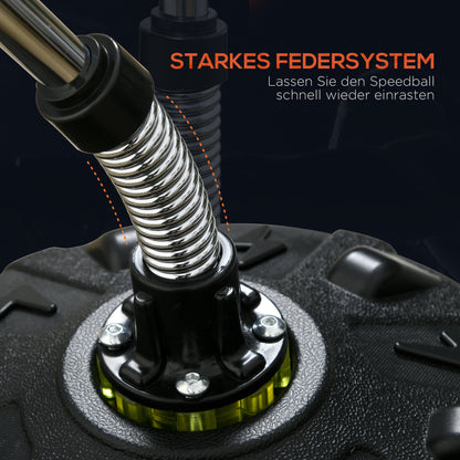 SPORTNOW Punching Ball, Boxing Bag 147-165 cm Adjustable Stand Boxing Trainer, Standing Boxing Ball for Training, Exercise, Black