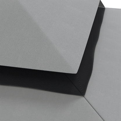 Replacement Roof for 3x3 m Gazebo Replacement Cover with Double Roof with 8 Drainage Holes Replacement Canopy for Gazebo Light Gray