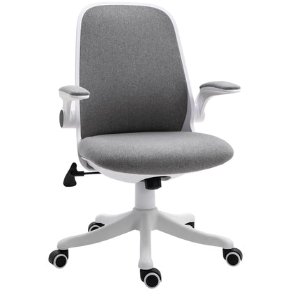 Swivel Office Chair Reclining Desk Chair Adjustable Height with Lift Armrests Load 120 kg for Office Bedroom Dormitory 62.5x60x94-104 cm Gray