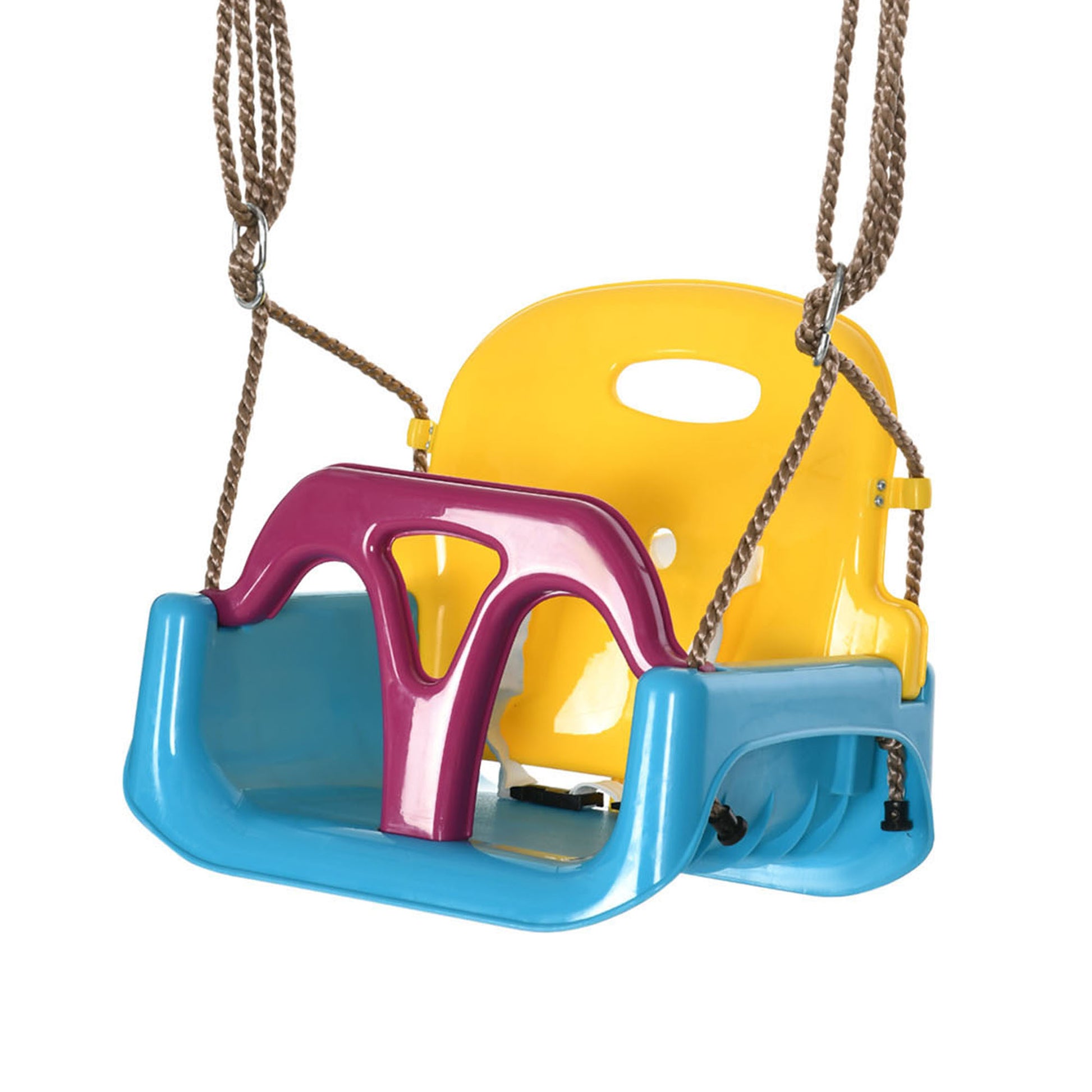 Baby Swing Outdoor 3-in-1, Kids Swing with Adjustable Rope, 120-180 cm Height Adjustable, Swing Seat for Children from 9 Months Onwards, Toddler Swing for Indoor