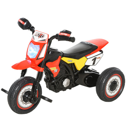 Kids' Ride-on Motorcycle for Children 18 Months and Up with Mountain-Motorcycle Appearance with 3 Wheels with Lights and Sound Pedals Unique Design 71x40x51 cm Red