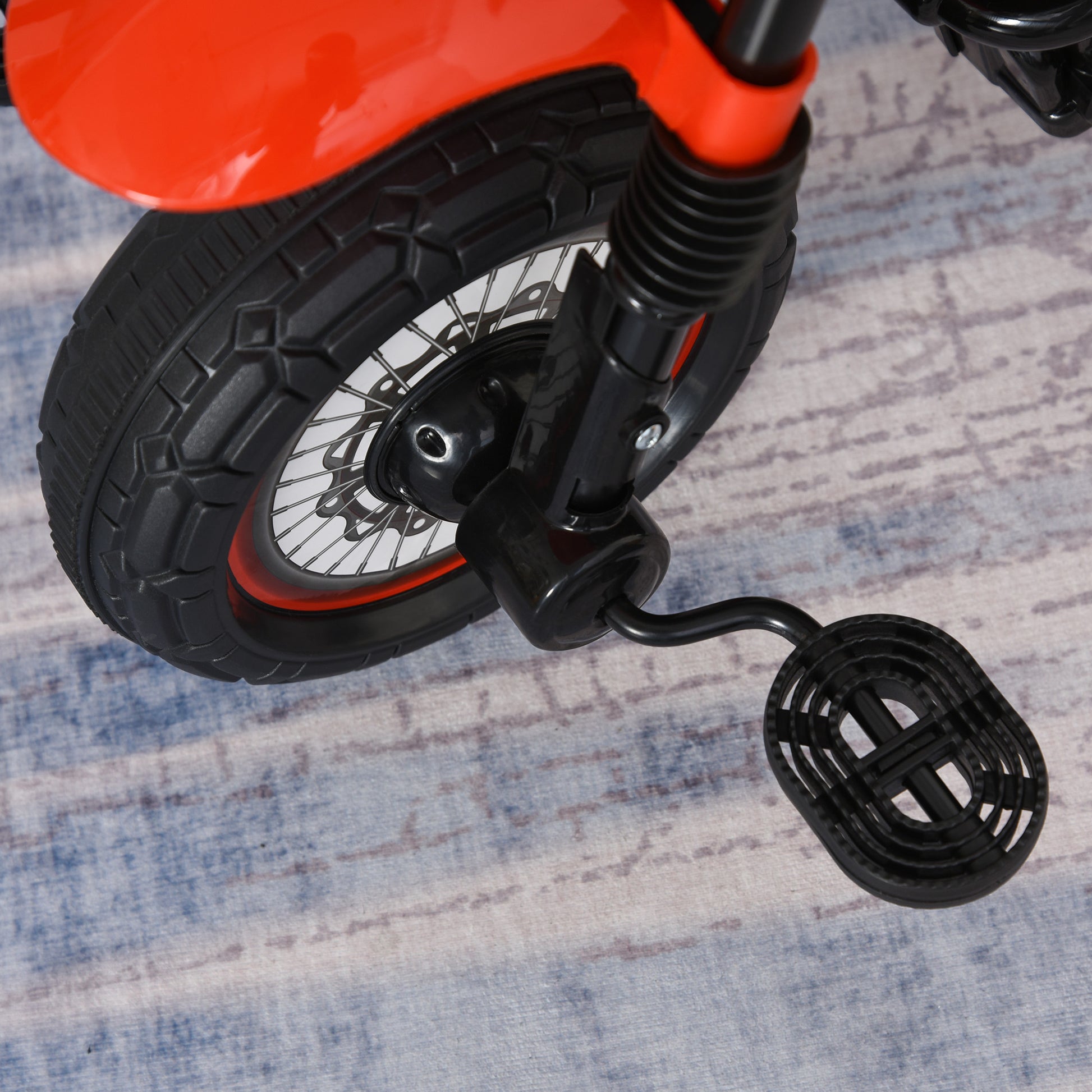 Kids' Ride-on Motorcycle for Children 18 Months and Up with Mountain-Motorcycle Appearance with 3 Wheels with Lights and Sound Pedals Unique Design 71x40x51 cm Red