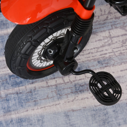Kids' Ride-on Motorcycle for Children 18 Months and Up with Mountain-Motorcycle Appearance with 3 Wheels with Lights and Sound Pedals Unique Design 71x40x51 cm Red