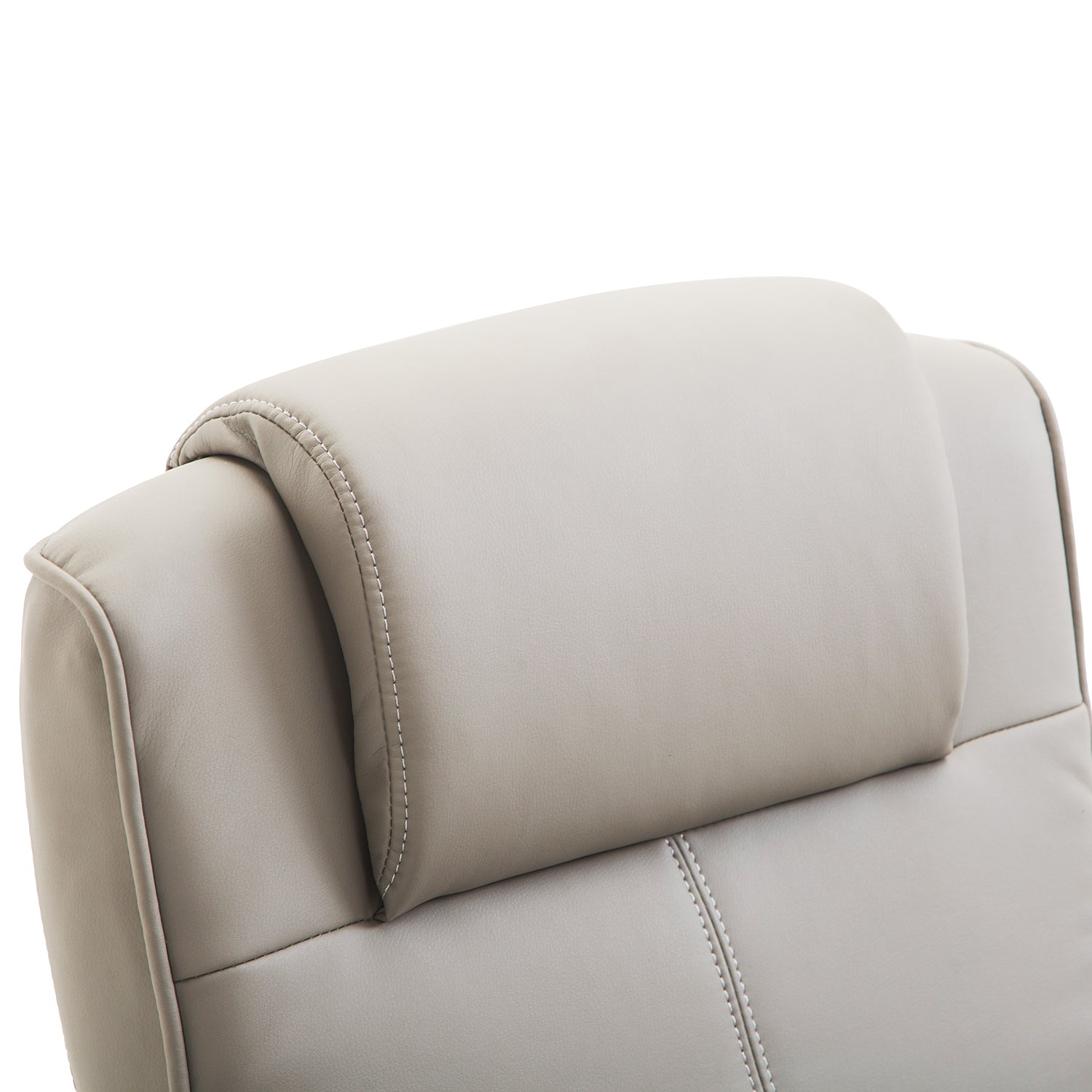 Recliner with Footstool, 360° Swivel TV Chair with Reclining Function, Faux Leather, Reading Chair for Living Room, Bedroom, Gray