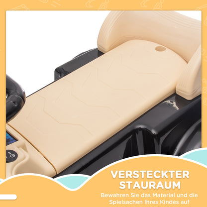 Ride-On Car, Kids Vehicle, Ride-On Vehicle with Storage Space, Children's Car with Tip-Over Protection Ride-On for 18-48 Months Kids, Black, 77.5 x 41.5 x 45 cm