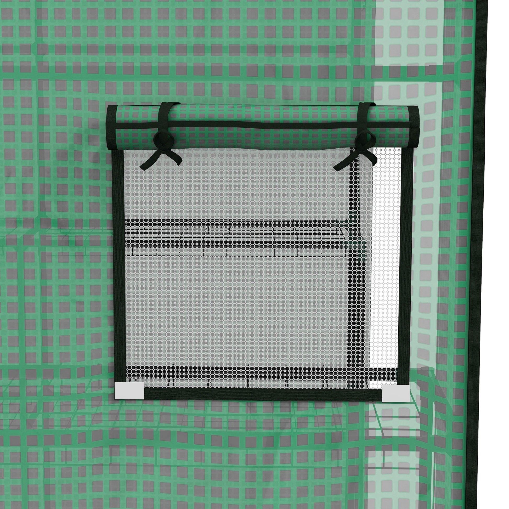 Greenhouse Film 1.4 x 1.9 m, Waterproof Garden Film with UV Protection Side Windows, Tear-Resistant Polyethylene Film, Cover for Greenhouse, Tunnel Film for Outdoor, Plants, Green