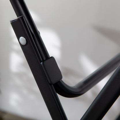 Round Side Table Plastic Folding Balcony Table Weatherproof Garden Table Easy to Clean Coffee Table Outdoor Table for Balcony Garden Terrace Porch Ø 60 x 73 cm Dark Gray